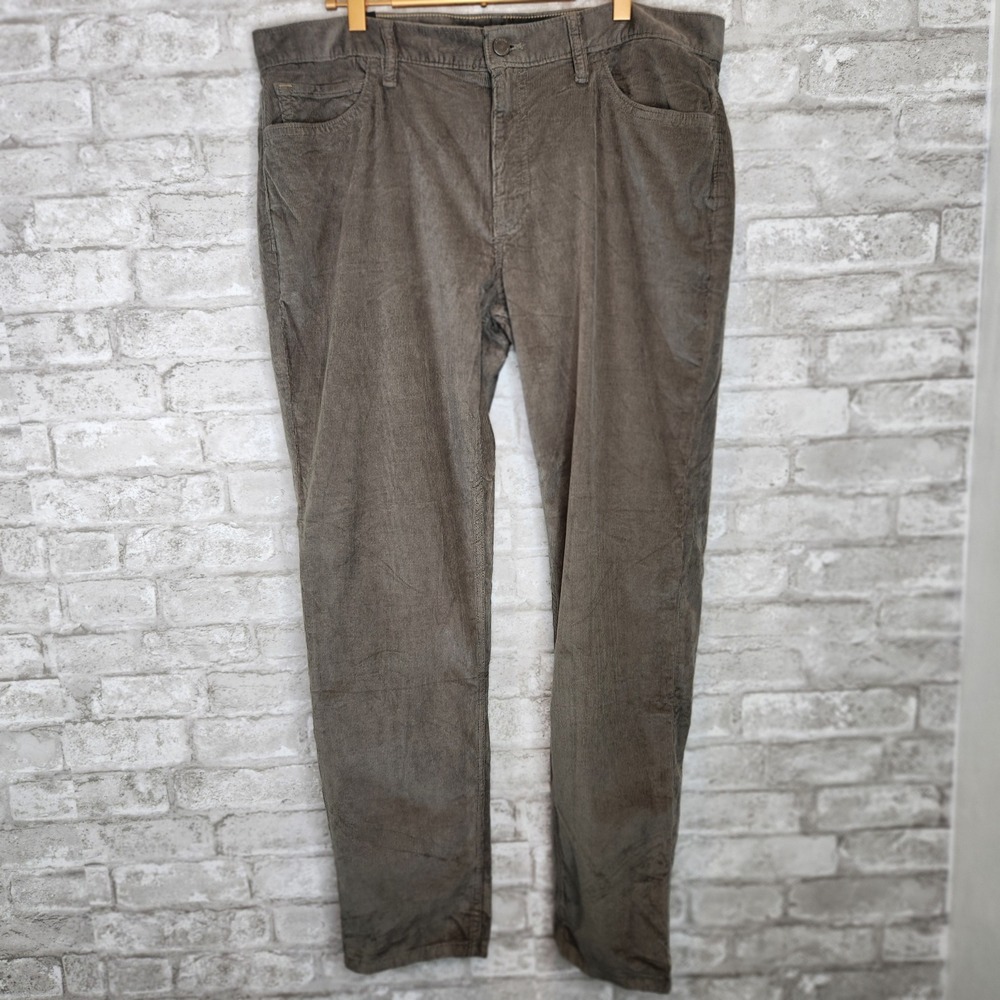 Banana Republic Traveler Corduroy Pants Skinny Olive Green Casual Earthy 36x30